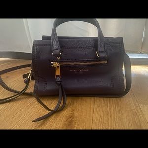 Eggplant purple Marc Jacob’s satchel bag with long crossbody strap